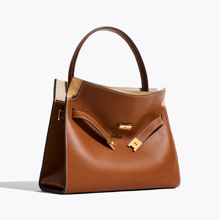 Small Lee Radziwill Embossed Double Bag: Women's Designer Satchels