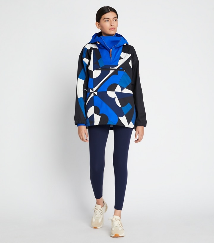 Printed Half-Zip Anorak: Women's Clothing | Jackets | Tory Burch UK