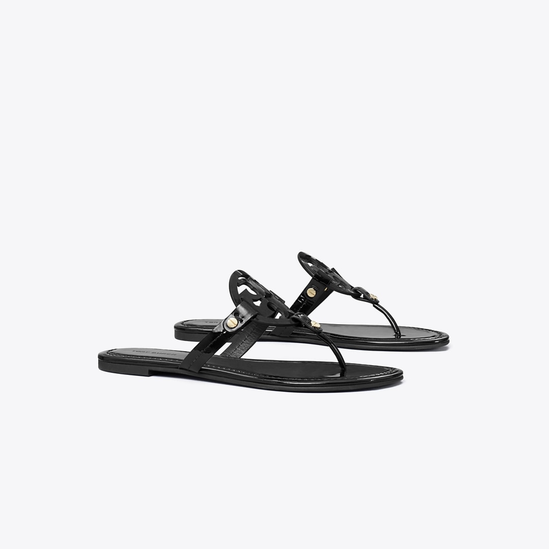 Tory Burch Miller Patent Sandal In Black