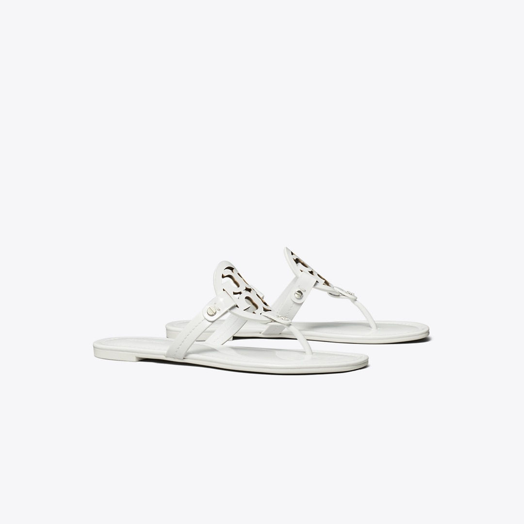 Tory Burch Miller Patent Sandal In White