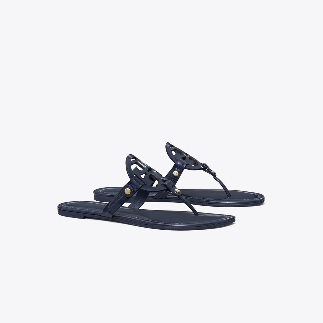 Tory Burch Miller Patent Sandal In Animal Print