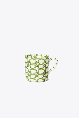 Tory Burch Spongeware Mug, Set Of 4 In Green