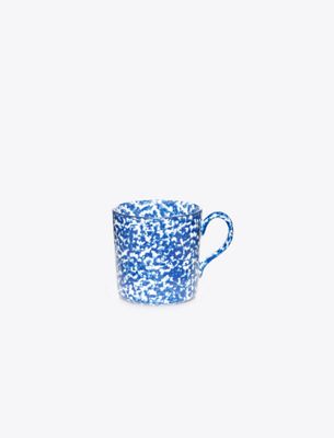 Tory Burch Spongeware Mug, Set Of 4 In Blue