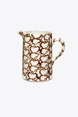 Tory Burch Spongeware Pitcher In Brown