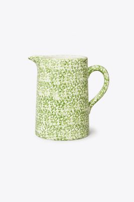 Tory Burch Spongeware Pitcher In Green