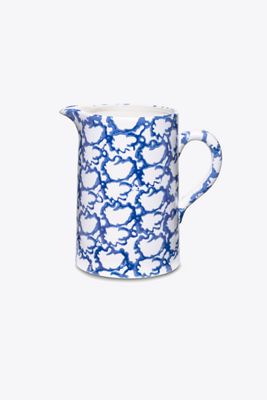 Tory Burch Spongeware Pitcher In Blue
