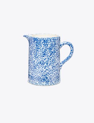 Tory Burch Spongeware Pitcher In Blue