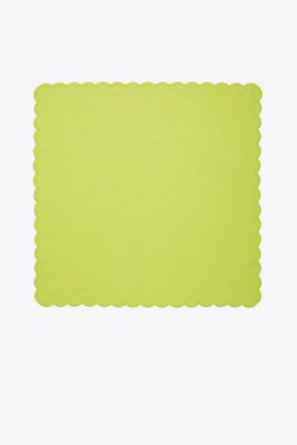 Tory Burch Scalloped Dinner Linen Napkin, Set Of 6 In Green