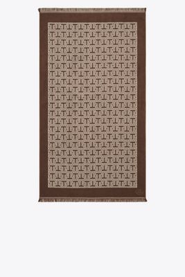 Tory Burch T-tile Beach Towel In Brown