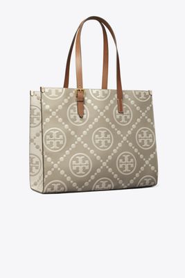 Tory Burch T Monogram Contrast Embossed Tote