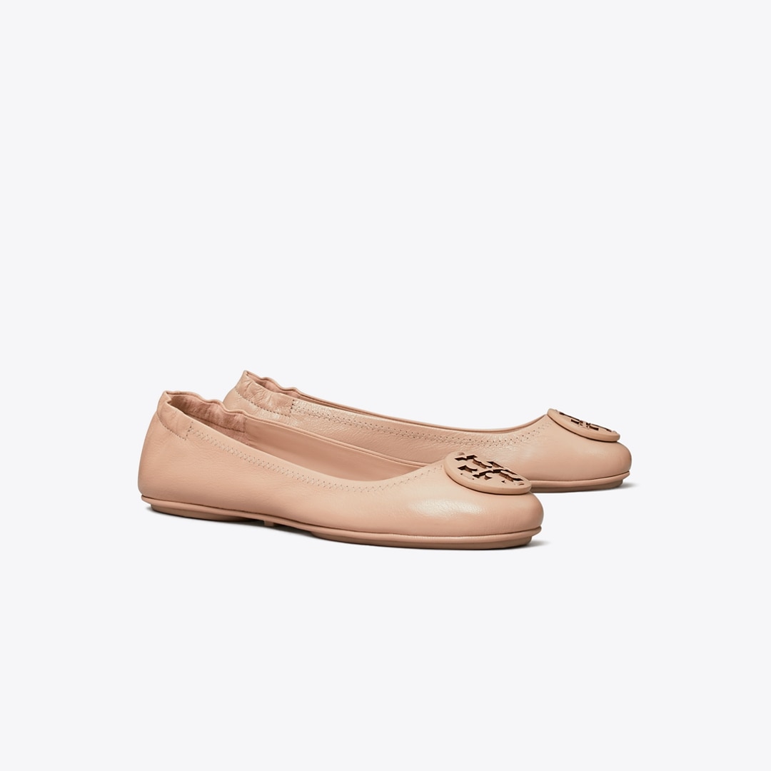 Tory Burch Minnie Travel Ballet In Neutral