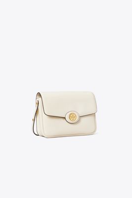 Tory Burch Robinson Spazzolato Shoulder Bag In Brown