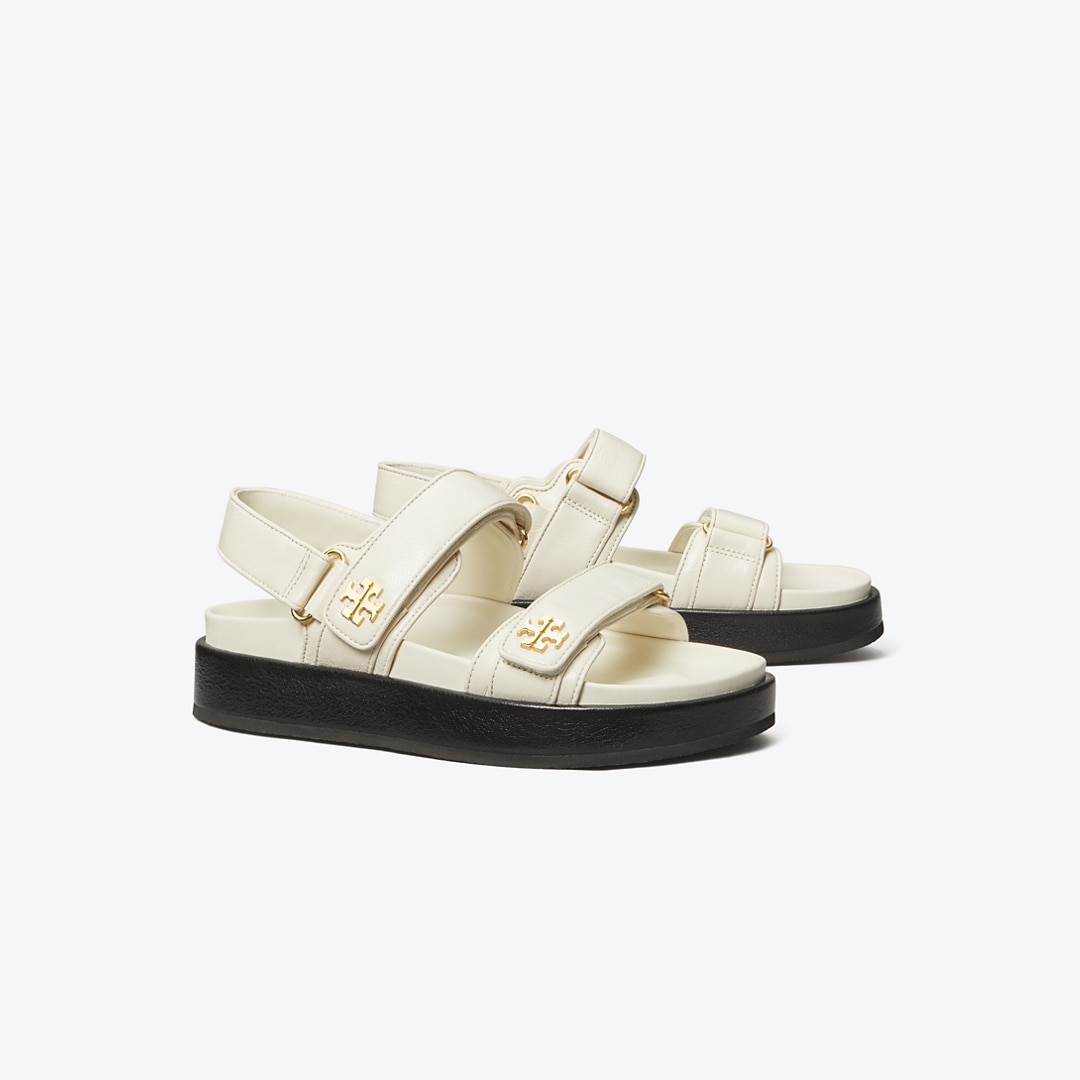 Tory Burch Kira Burch Sandal In White