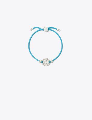 Tory Burch Damen Icon Armband Mit Schiebeverschluss In Silber/blau
