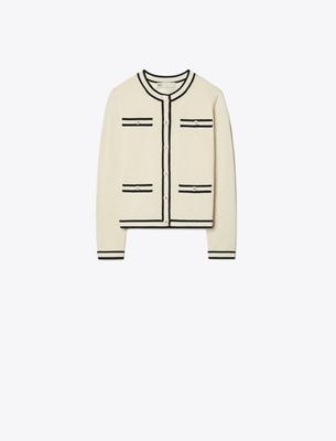 Tory Burch Kendra Cardigan In Neutral