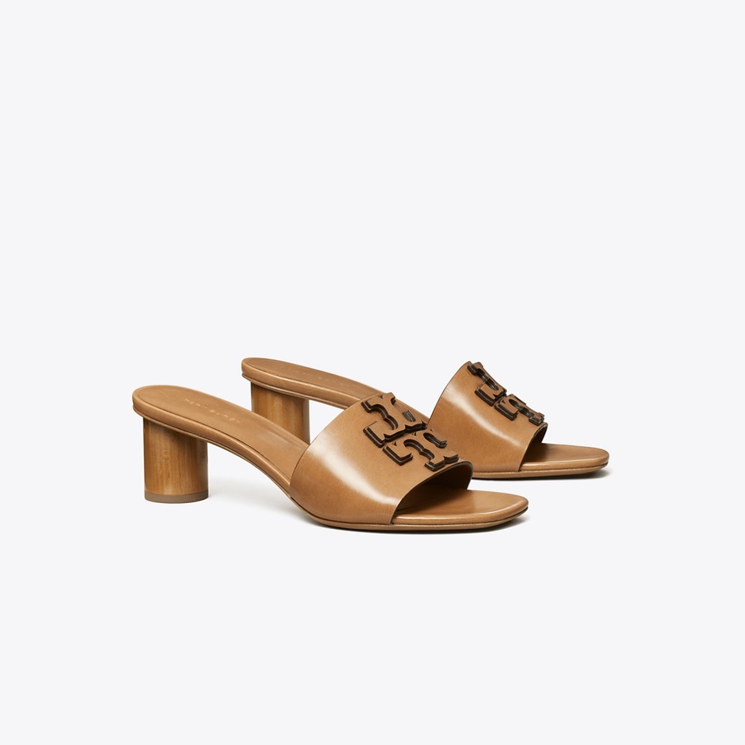 Tory Burch Ines Heeled Mule In Brown