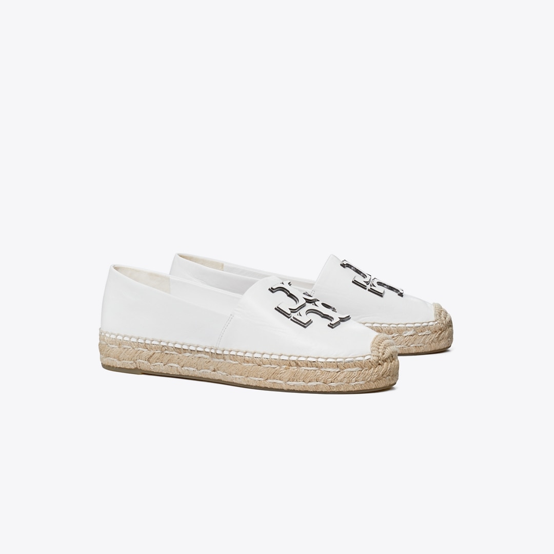 Tory Burch Ines Platform Espadrille In White
