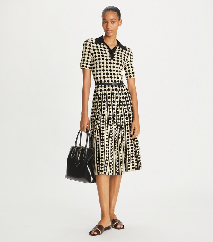 Python-Effect Monogram Jacquard Polo Dress - Women - Ready-to-Wear