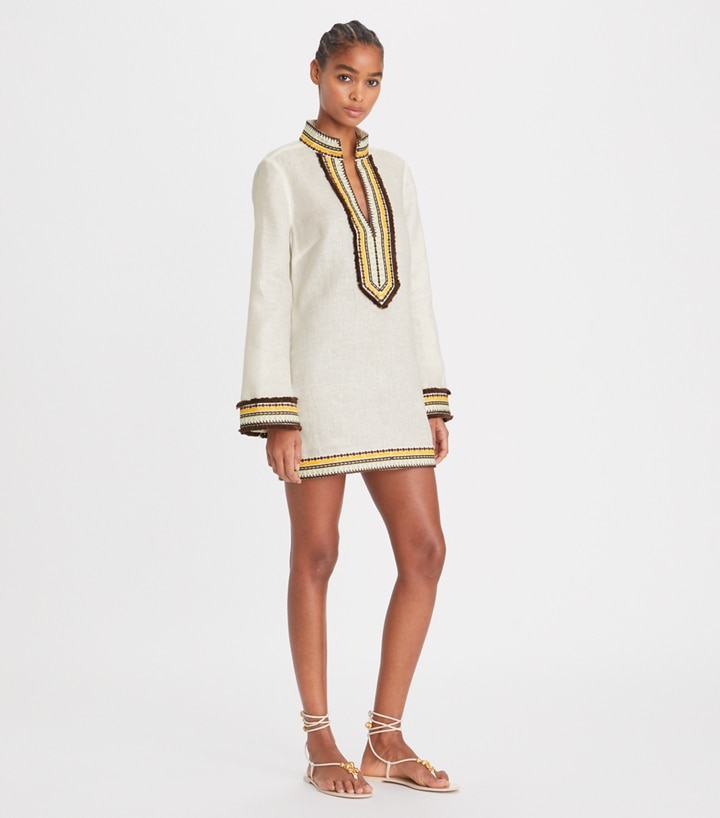 Tory Burch Swimwear Women's Embroidered Beach Shirt New Ivory Large :  : Clothing, Shoes & Accessories