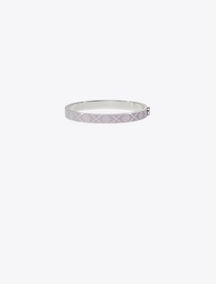 Tory Burch T Monogram Hinge Bracelet In White