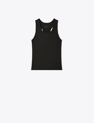 Tory Sport Tory Burch Performance Jersey Racerback Tennis Tank In Black