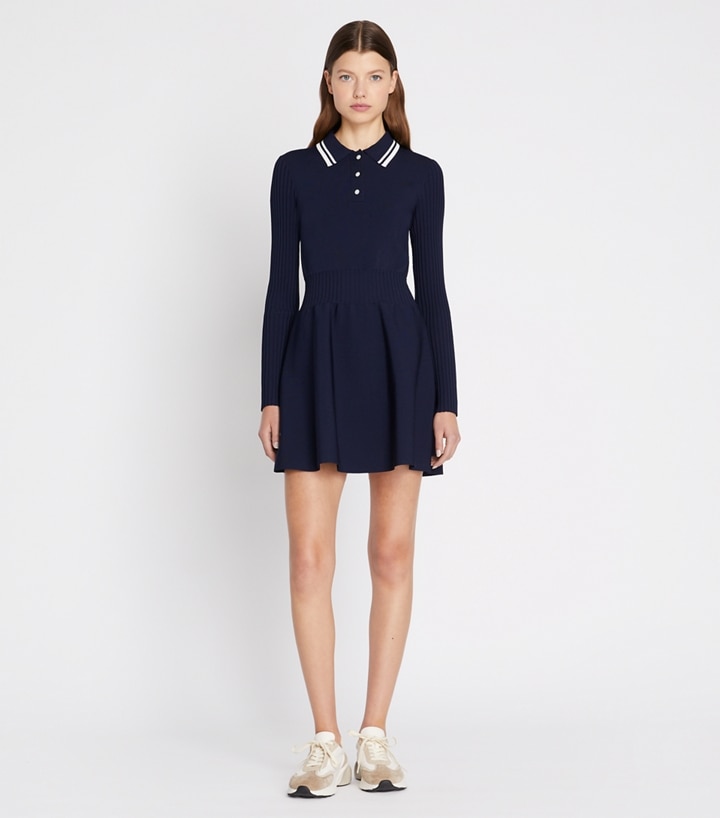 Tech Knit Polo Dress: Women's Designer Dresses | Tory Sport