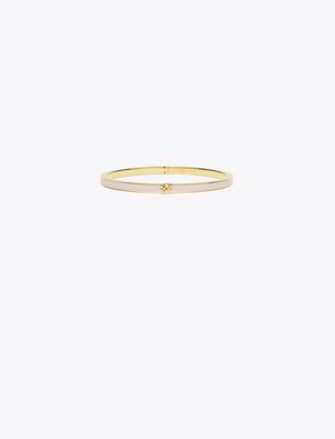 Tory Burch Thin Kira Enamel Bracelet In Gold