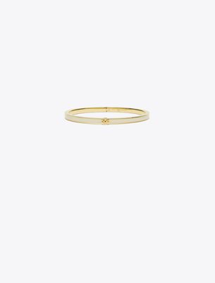 Tory Burch Thin Kira Enamel Bracelet In Gold