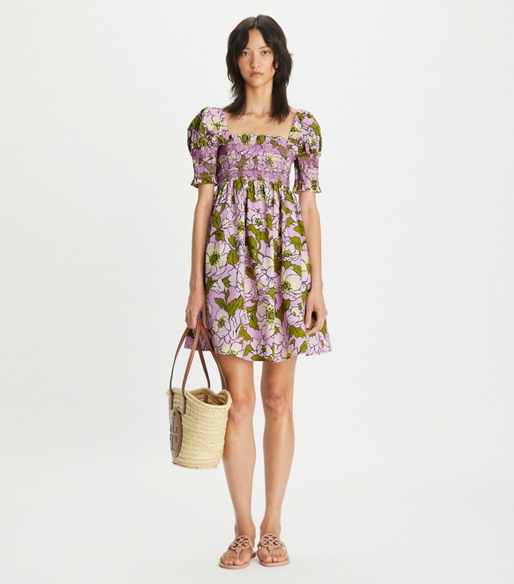 Tory burch cotton discount puffed sleeve dress