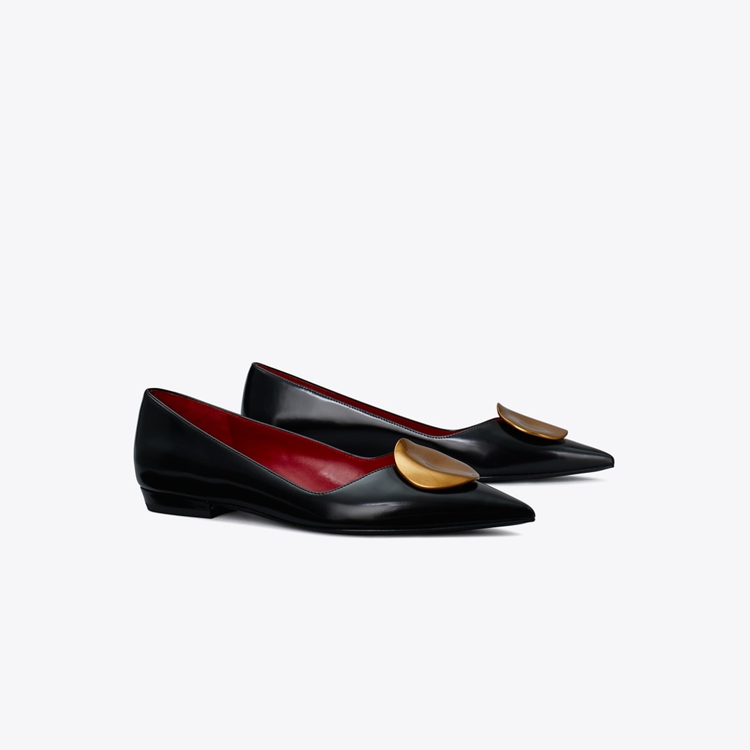 Tory Burch Patos Flat In Black