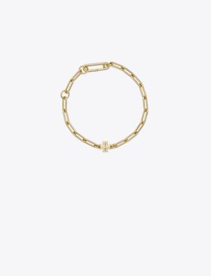 Tory Burch Good Luck Chain Bracelet In Gold