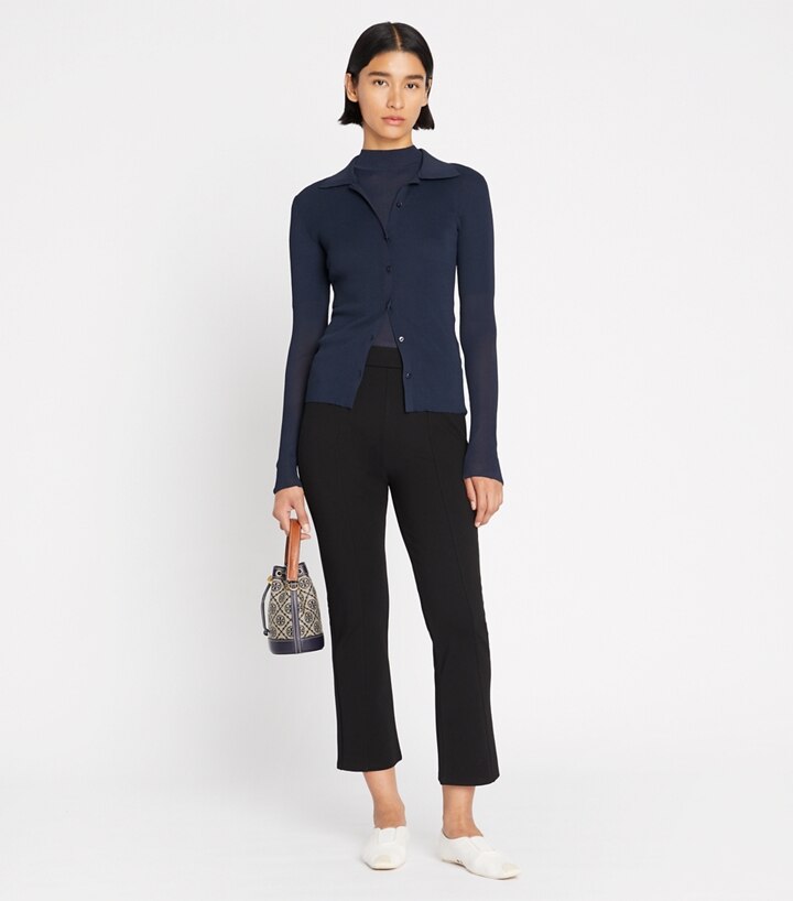 Flared Knit Pant: Women's Clothing | Bottoms | Tory Burch UK