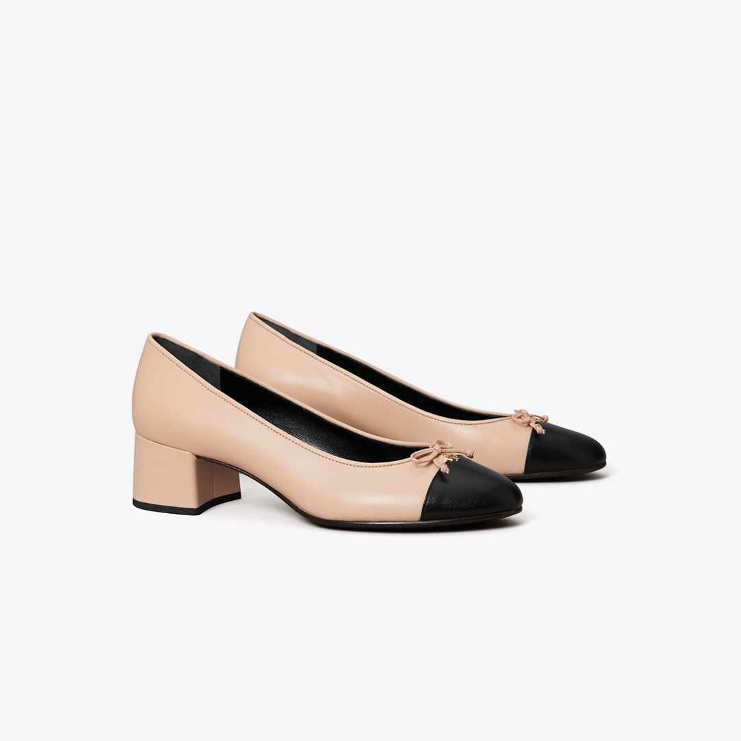 Tory Burch Cap-toe Pump In Neutral