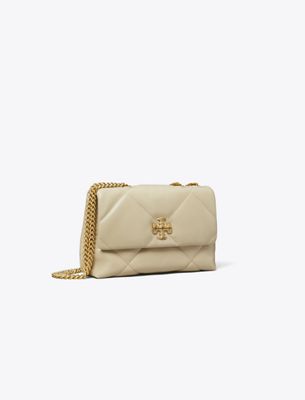 Tory Burch Small Kira Diamond Quilt Shoulder Bag In Gray