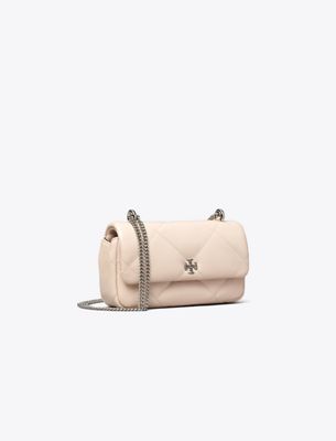 Tory Burch Mini Kira Diamond Quilt Flap Bag In Pink