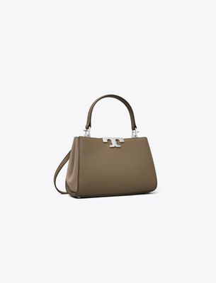 Tory Burch Mini Eleanor Pebbled Satchel In Brown