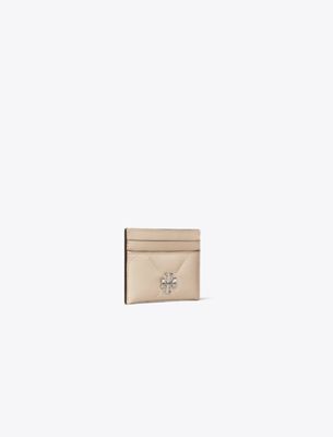 Tory Burch Kira Diamond Quilt Card Case In Pink