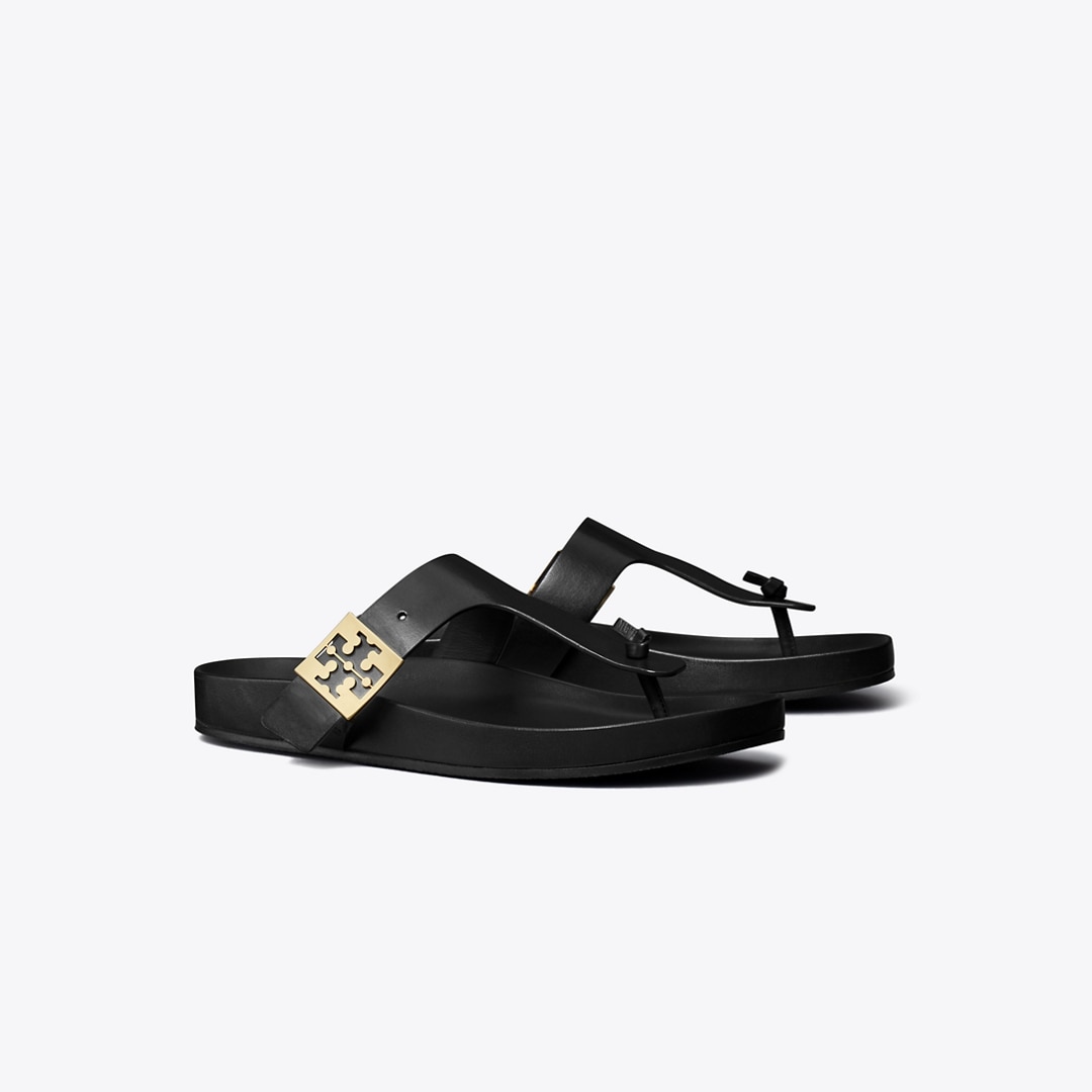 Tory Burch Mellow T-strap Sandal In Black