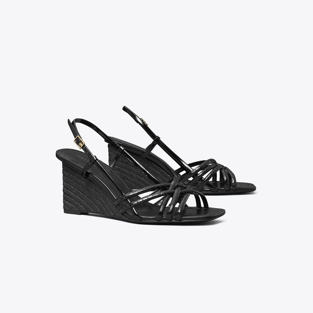 Tory Burch Multi-strap Espadrille Wedge Sandal In Multi