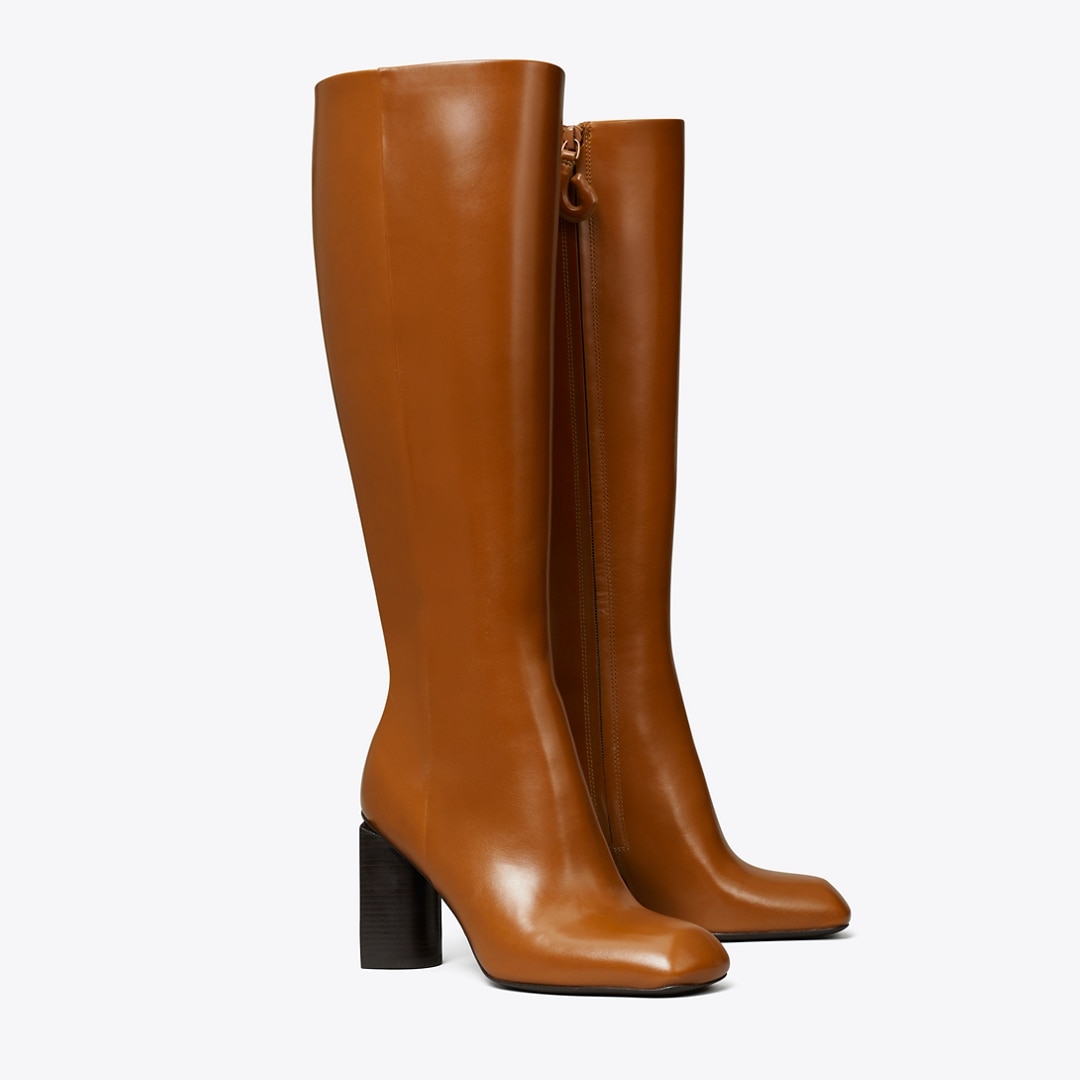 Tory Burch Twisted Knee-high Boot In Brown