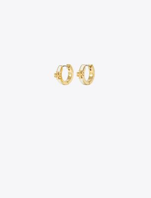 Tory Burch Icon Enamel Huggie Earrings