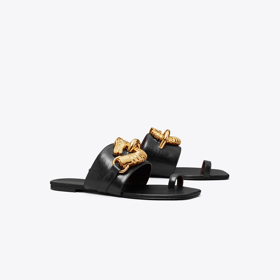 Tory Burch Jessa Toe Ring Sandal In Black