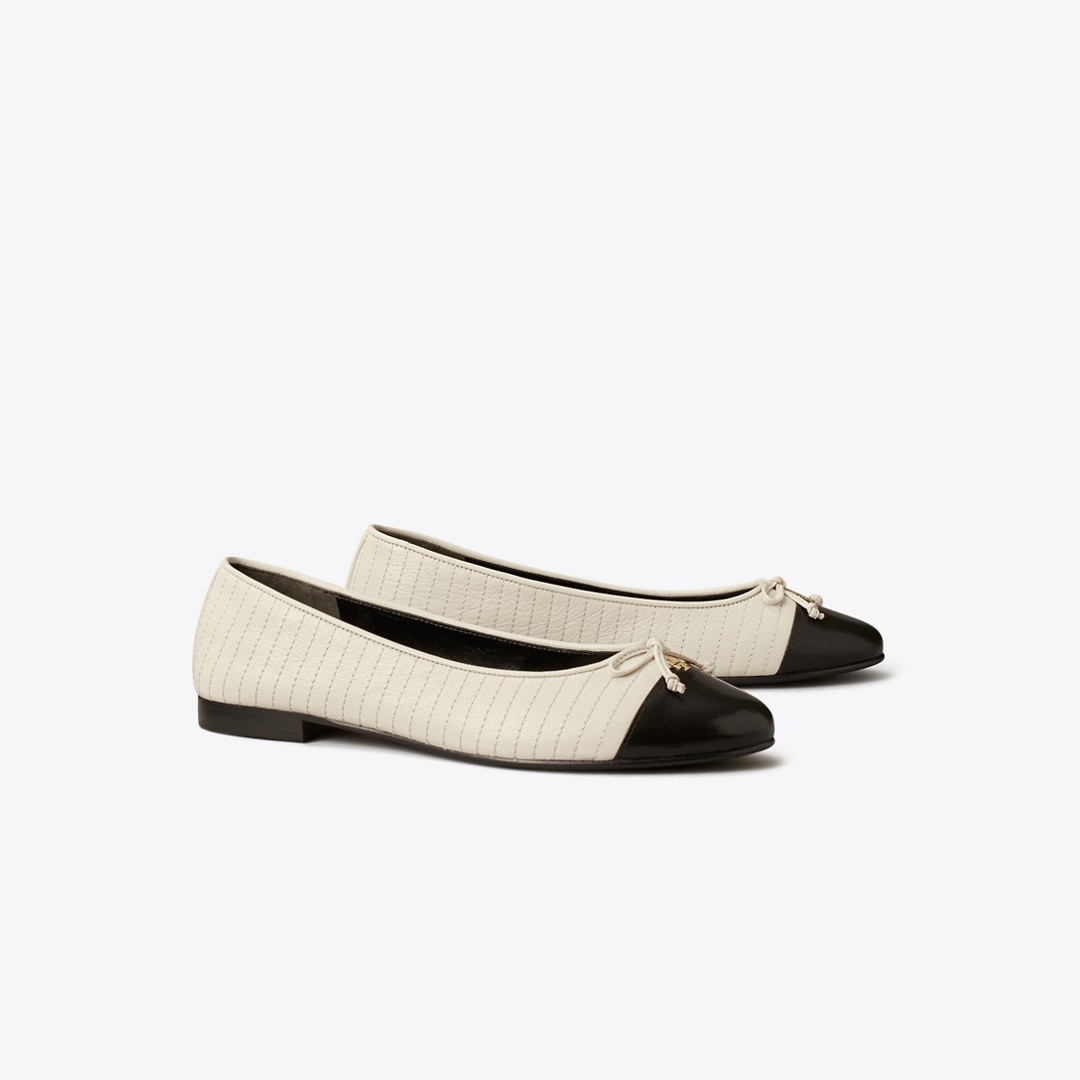 Tory Burch Damen Gesteppter Ballerina Mit Zehenkappe