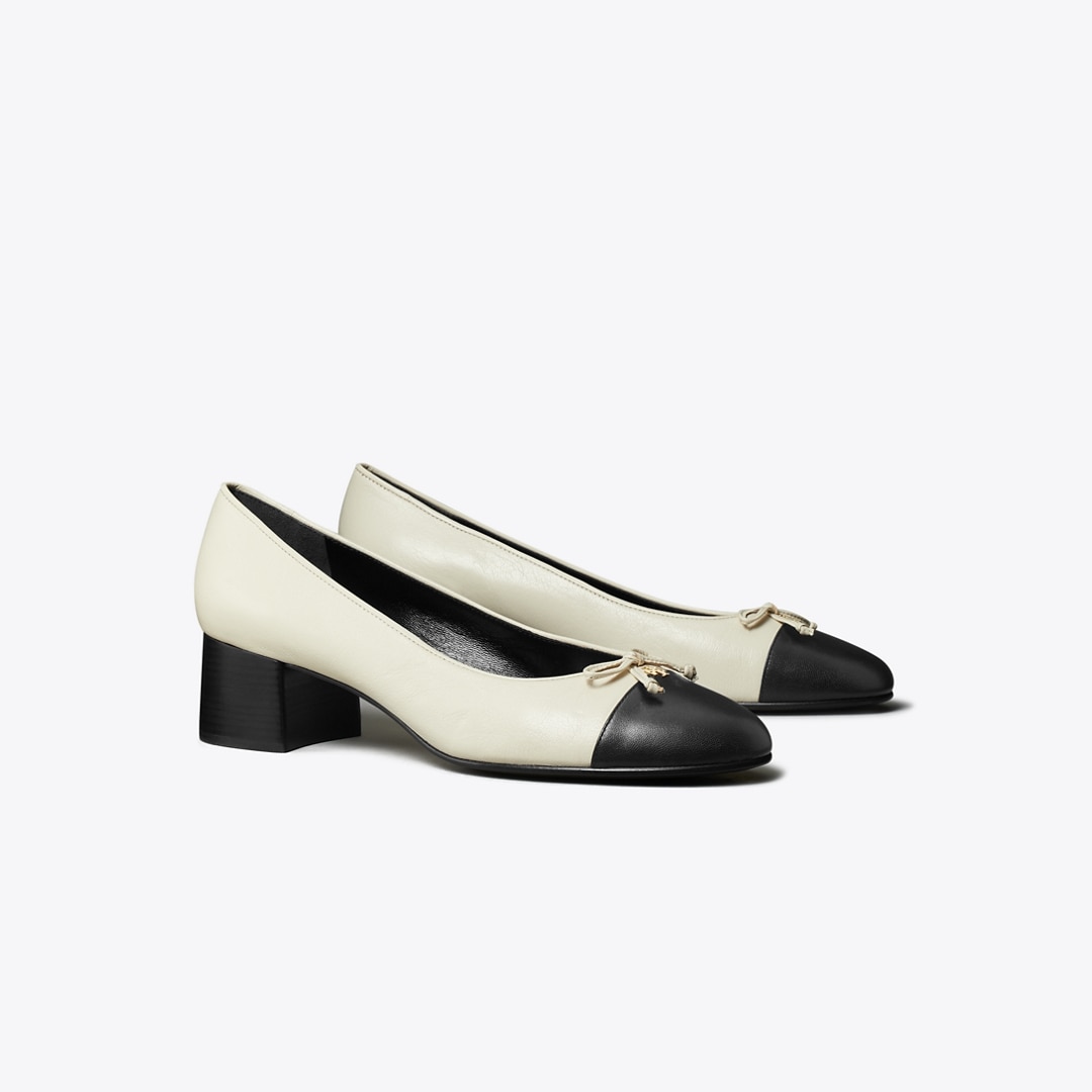 Tory Burch Cap-toe Pump In White