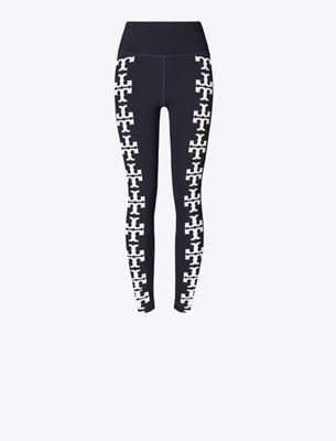 Tory Sport Tory Burch Compression Logo 7/8 Legging In Blue