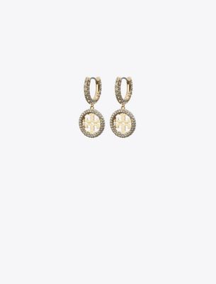 Tory Burch Damen Miller Pavé Huggie Hoop Earring In Gold