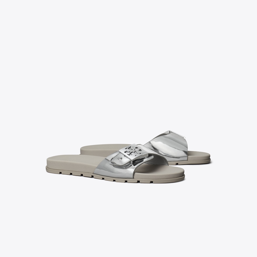 Tory Burch Mellow Slide In Silver