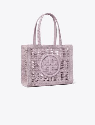 Tory Burch Small Ella Hand-crocheted Tote In Purple