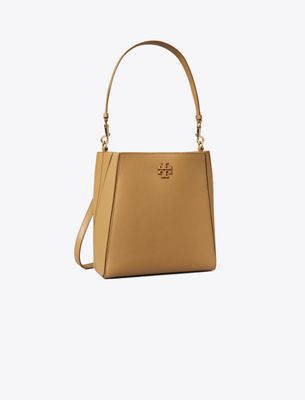 Tory Burch Mcgraw Bucket Bag In Brown