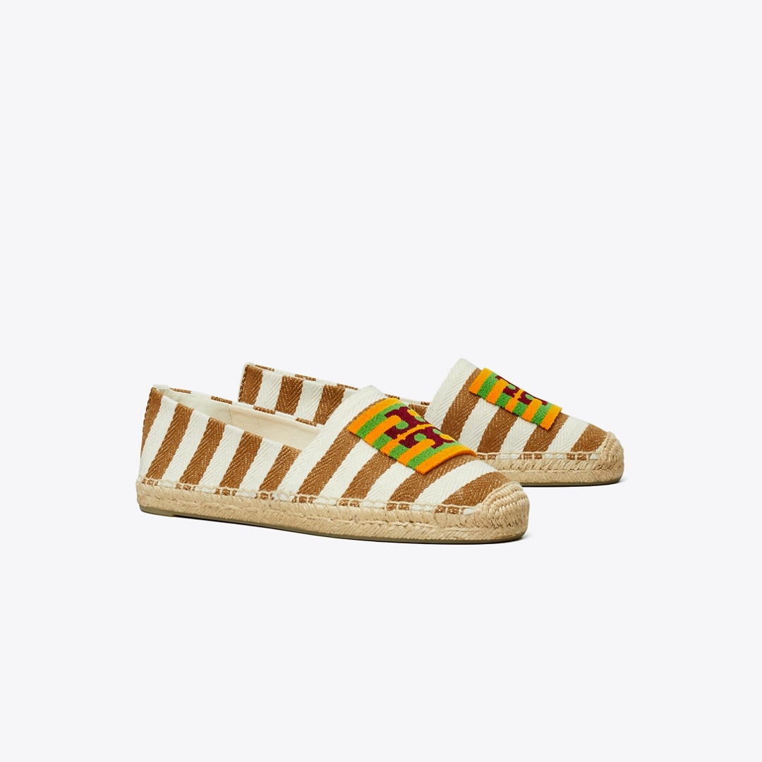 Tory Burch Double T Espadrille In Multi